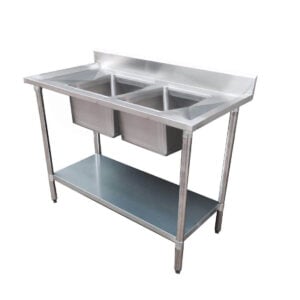 Modular Systems double sink bench, centre – 1800 × 700 × 900 mm