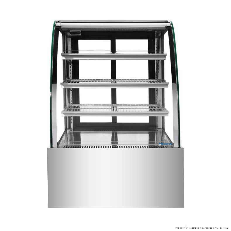 Bonvue curved-glass chilled display, 310L – 900 mm